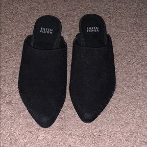 Black Suede Mules
